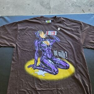 Chronic Images Cat Woman Got Milk DC Comics Tee